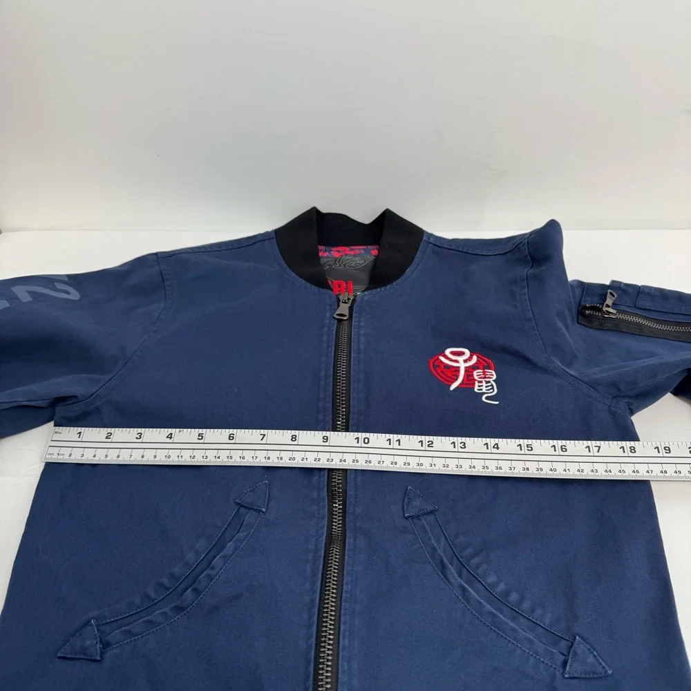 Bibi Sama Zodiac RAT Blue Bomber Jacket Size XS-Small Embroidered Unisex
